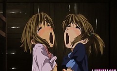 Two Lezzy Girls Fucked By Guy In Threesome