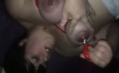 Spraying Cum On Tied Big Tits My Slave