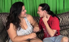 BBW Karla Lane sits on a fat cock