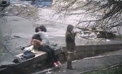 Teen Fucks Fast On Public Street