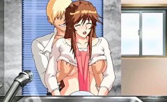 Anime Wife Fucked Doggy In Kitchen