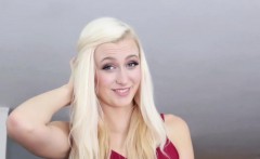 Blonde teen gets creampie