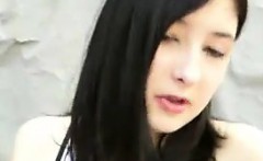 Using A Hair Brush To Squirt Outdoors