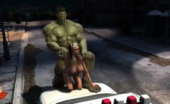 3d Cartoon Babe Gets Fucked Outdoors By The Hulk