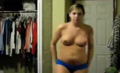 Fat teen stripping herself