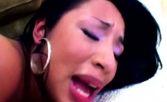 Dark Haired Babe Gets Roughly Pounded In Threeway