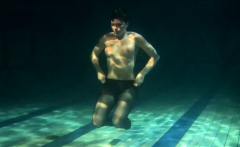 Lozhkova In See Through Shorts In The Pool