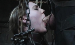 Bound Girl Prisoner of a Freak Farmer!