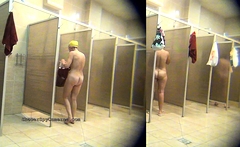 Razing Her Red Muff Hidden Shower Voyeur