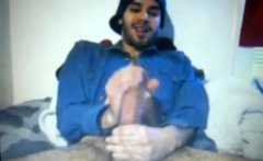 Young Huge Dick Latin Shoots A Hot Cum Load