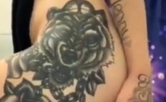 Tattooed Babe In A Towel On Periscope