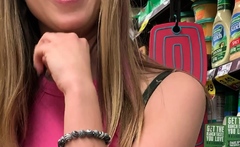 Petite Haley Reed Flashes Tits In Grocery Store And Fucks U