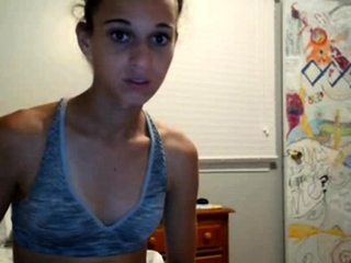 Cute teen girl with a boner