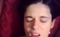Italian Girl Takes Facial: She Doesen't Seem To Like It