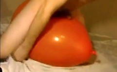 Big Inflatable Orange Balloon Humping Cum