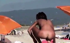Nude Beach - Hard Nipple Mature