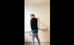 Boy sagging and cum at university