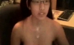 Cute asian webcam whore with big tits