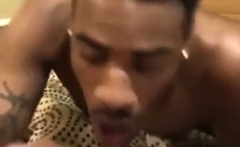 Tatted Black Sucks Verbal White Cock