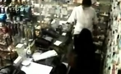 Couple caught fucking on the store security camera