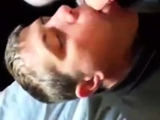 UK truck driver sucks local straight lad