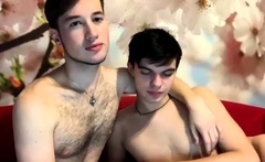 Amateur twinks hosting a gay orgy