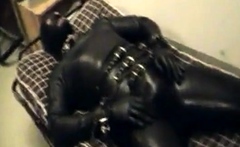 Rubberboy In Bondage For The Night