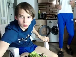 Amateur twink gay sucks on cock
