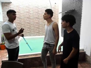 Cute amateur twink first time gay anal fuck in van