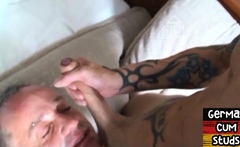 German stud fucks BF n cums on his face