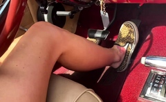 Outdoor Solo Masturbation Scene With Curly Blonde
