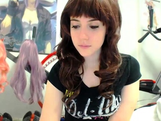 Amateur brunette teen does toy anal on her webcam