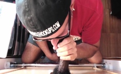 Black cock lover barebacked in gloryhole