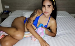 Amateur Thai teen enjoying her butt plug