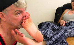 Richard Lennox Enjoys Sniffing And Licking Irene Silver Feet