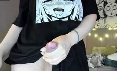 Tattood Shemale Tranny Plays With Ass During Masturbation
