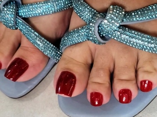 Maitresse Madelines solo foot fetish POV