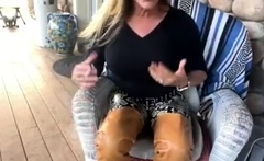 Horny Blonde Outdoor Anal Sex