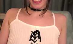 Close up teen foot worship