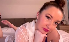 Amateur striptease and Solo masturbation