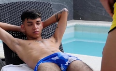 Ricky Montes Blows Slim Rich Huge Dick After Steamy Massage
