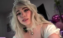 Curly Blonde Teen Records Solo Dildo Masturbation More at