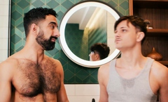 How AWKWARD is this! Boy gets boner in shower
