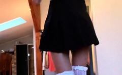 Small titted brunette amateur anal nailed at home