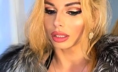 Amateur striptease and Solo masturbation