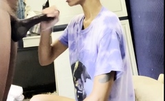 Hot blonde amateur girl nice blowjob on webcam