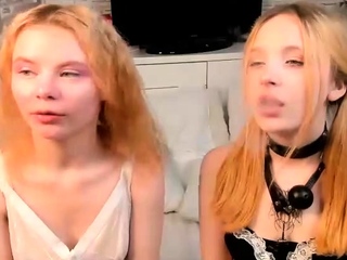 Hot blonde teen exploring her lesbian curiosities