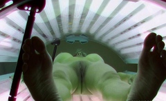 Busty Model In Solarium