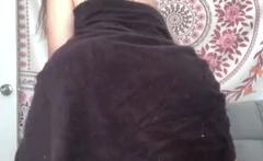 Amateur striptease and Solo masturbation
