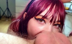 Beauty Amateur Redhead Teen make Perfect Blowjob